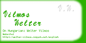 vilmos welter business card